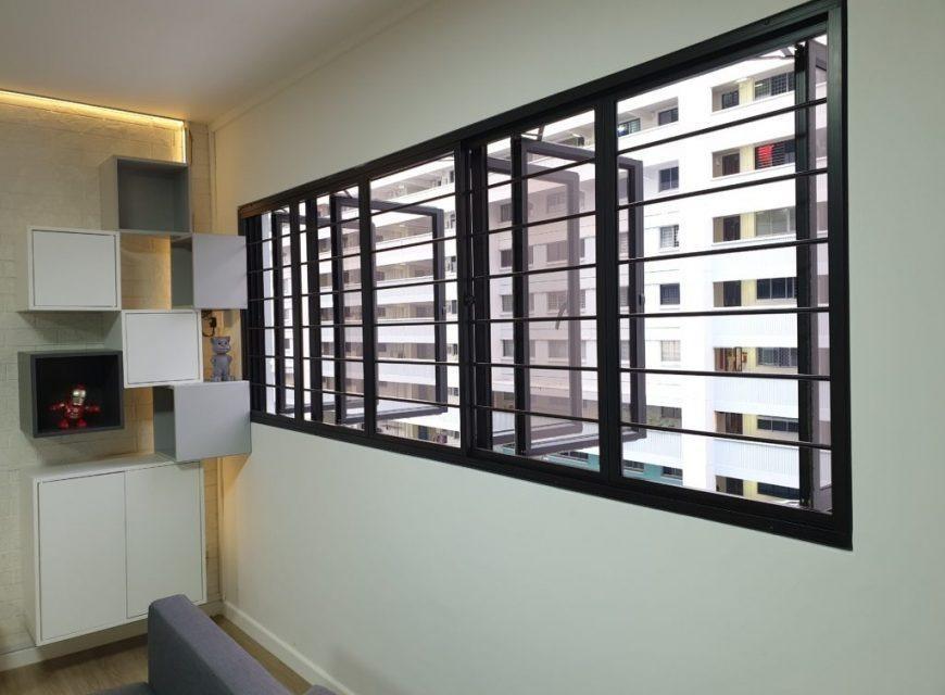 Aluminium Grilles Window HDB BTO Gate Sliding Grille Slide