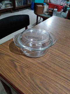 Vintage French Arcuisine Clear Glass Baking Dish, Refrigerator Box, Oven to  Tableware 