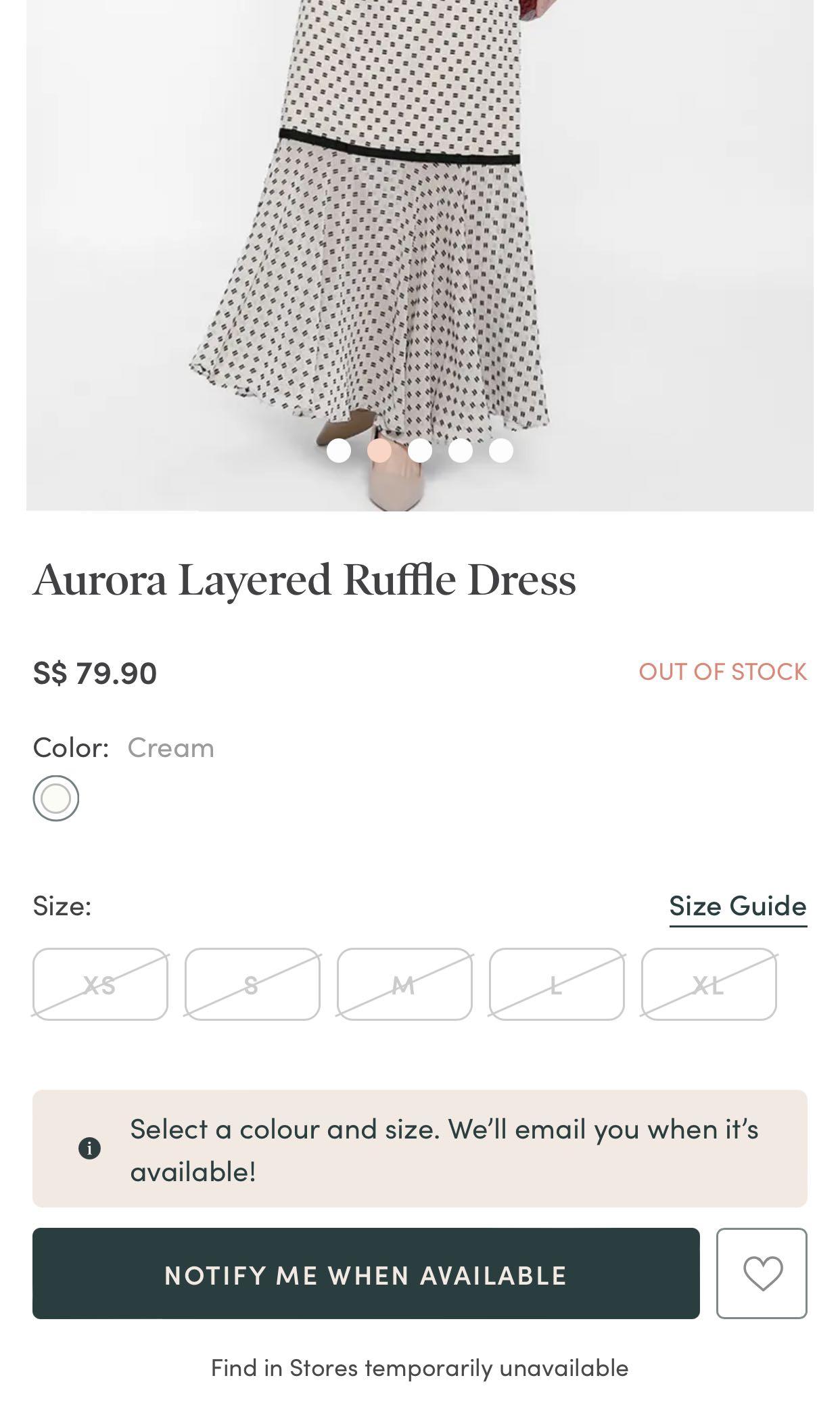 Aurora Layered Ruffle Dress Women s Fashion Dresses Sets Evening dresses gowns on Carousell