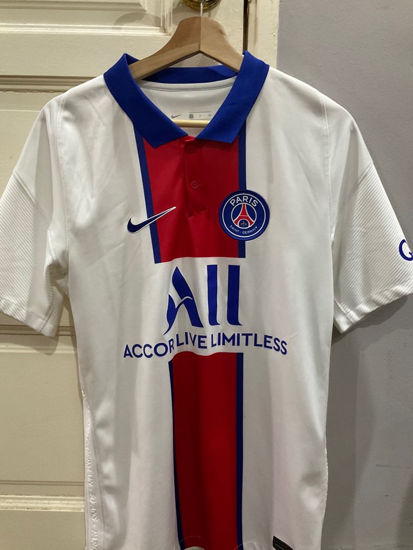 Nike PSG Paris-Saint-Germain 2020-21 Mens Away Jersey White CD4241
