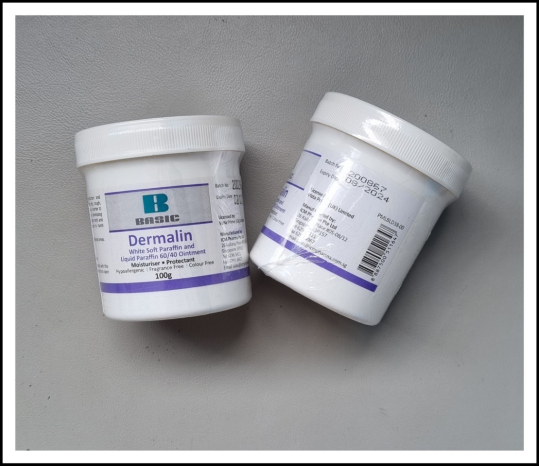 Basic Dermalin Basic Dermalin White Soft Paraffin (100g) - Left 2 tubs, Beauty ...