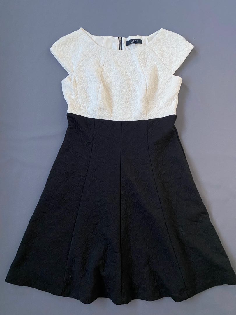 White top shop black bottom dress