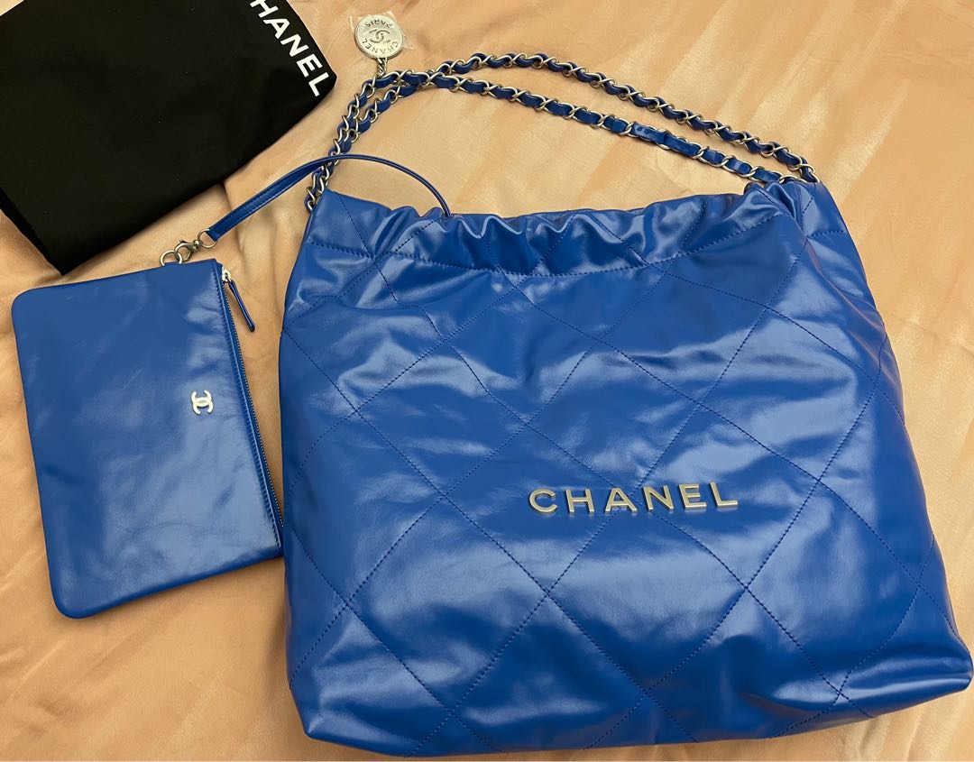 Blue Roi CHANEL Top Handle Shoulder Bag