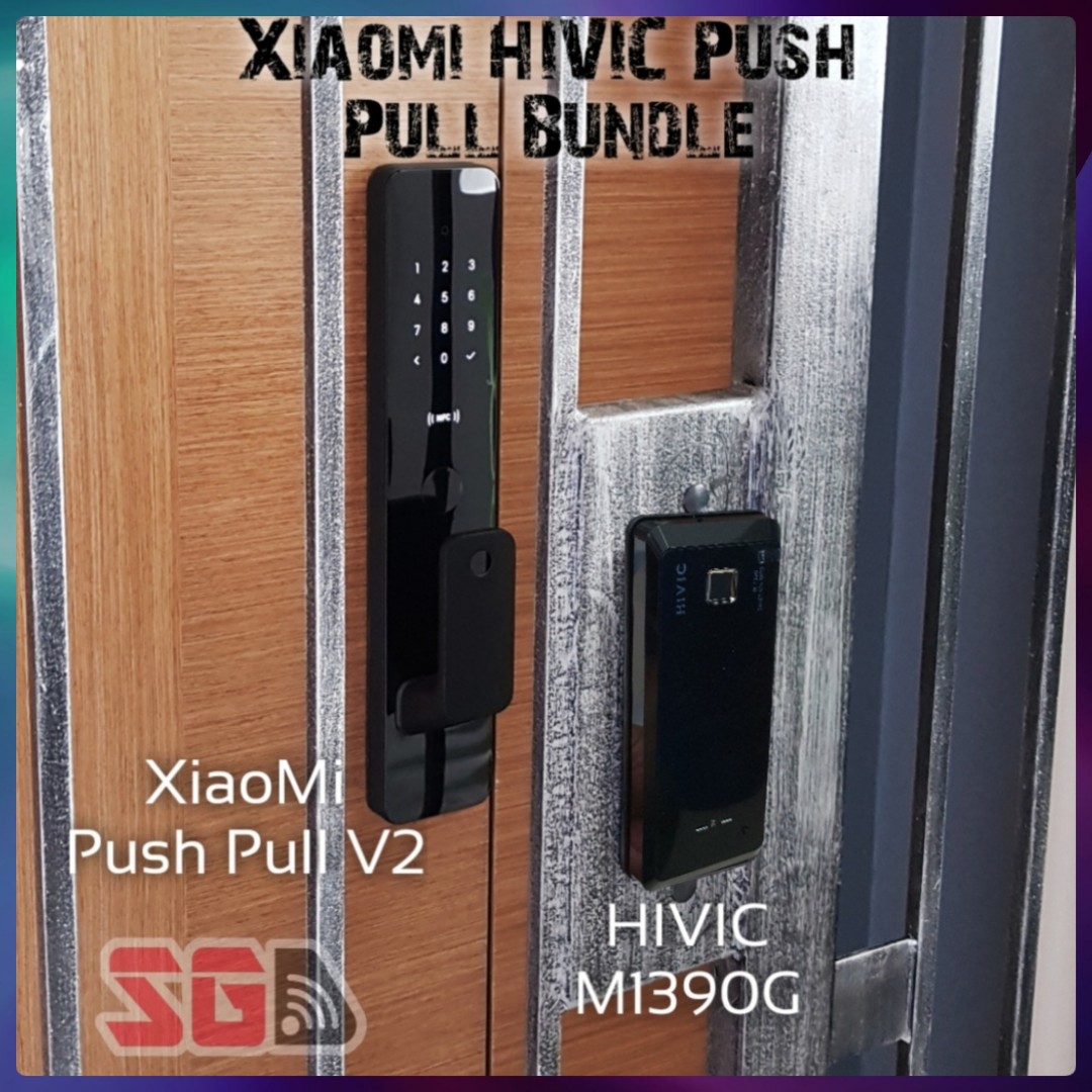 ⭐Bundle Deal⭐ XiaoMi Push Pull Door and HIVIC Gate Digital Lock Bundle