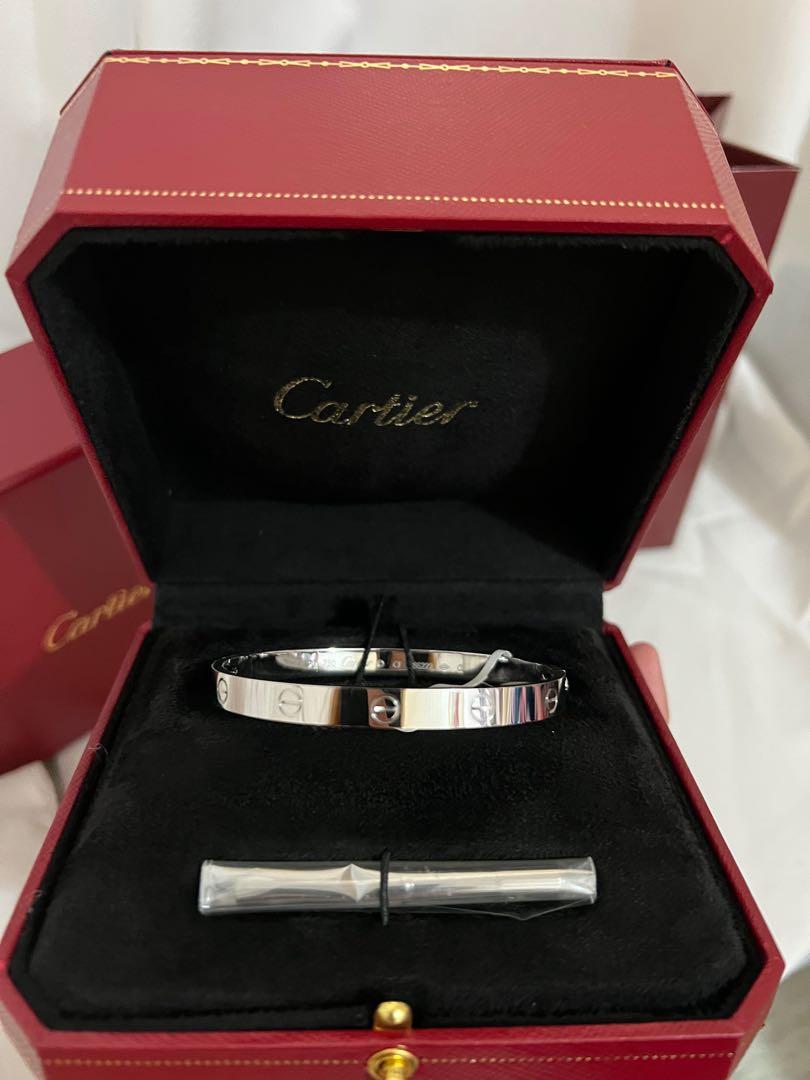 cartier bangle white gold, Luxury, Accessories on Carousell