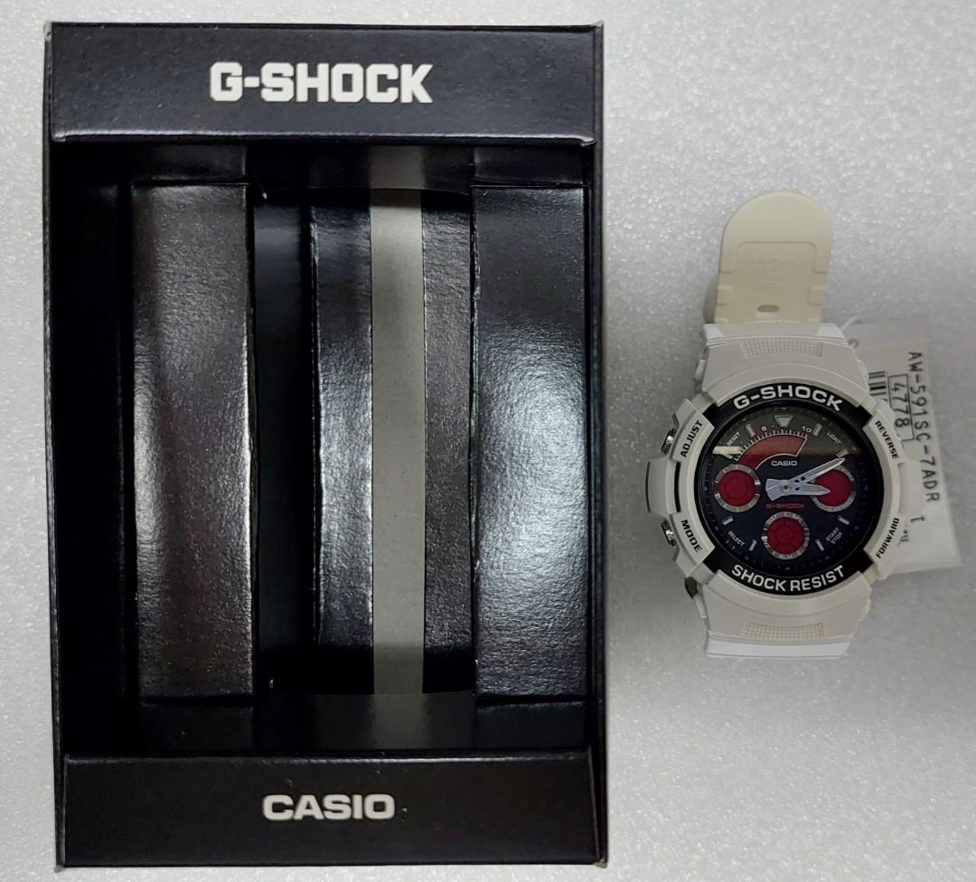 CASIO G-SHOCK AW-591SC-7ADR White(全新) 最後一隻, 名牌, 手錶