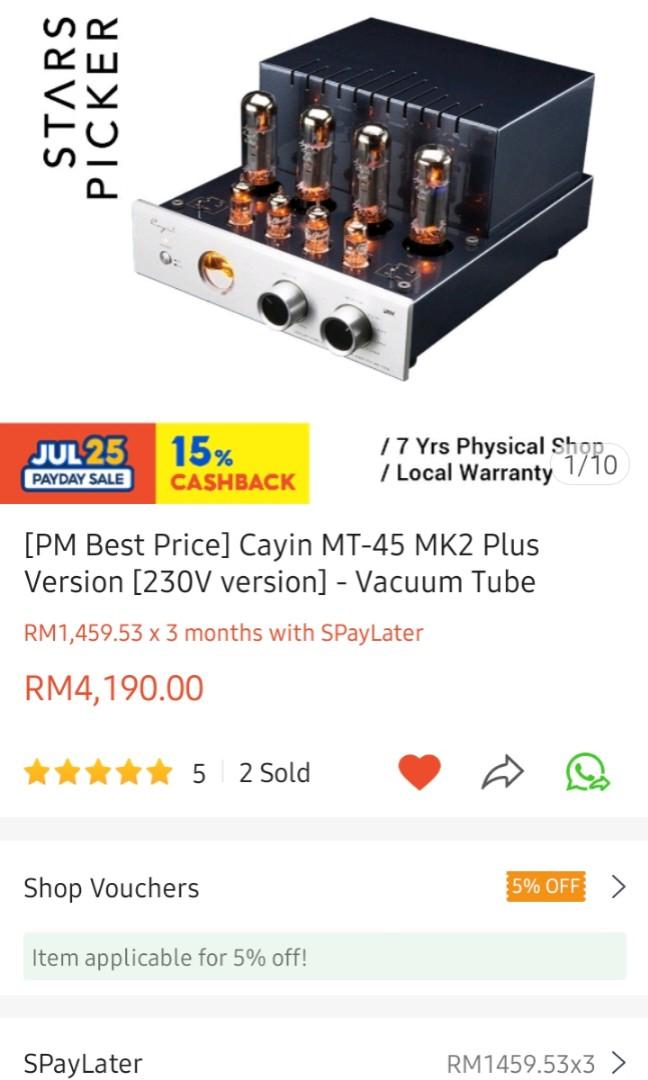 Cayin MT-45 MK2 plus KT88 Hi-End Audiophile Tube Amp Cayin_mt45_mk2_plus_kt88_hiend_1658728325_4c16ea7e_progressive