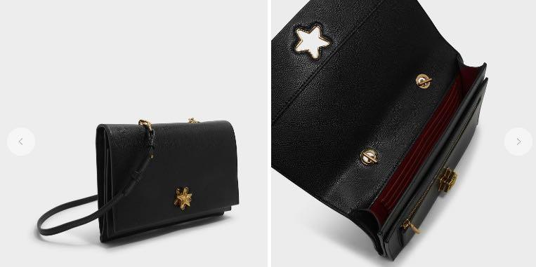 Pink Star Detail Turn-Lock Sling Bag, CHARLES & KEITH