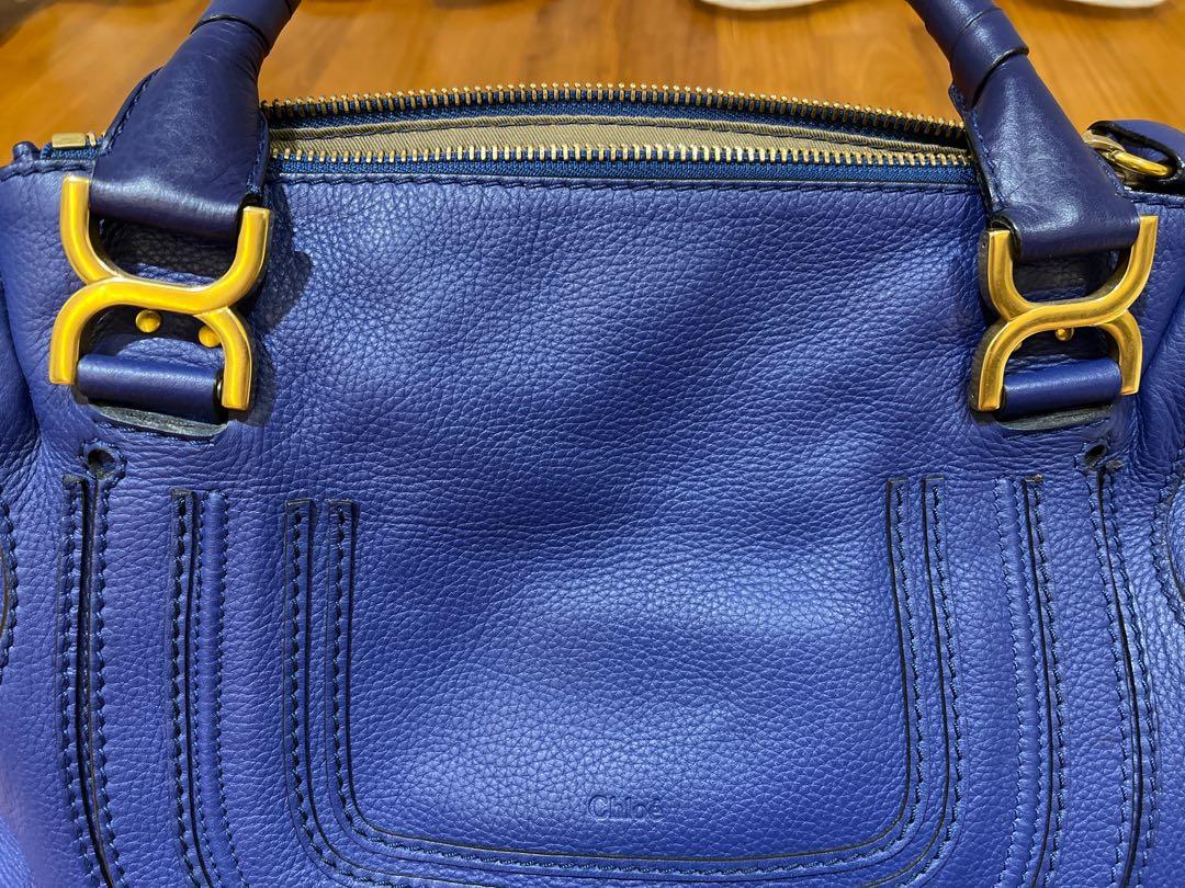 Chloe Marcie Medium Royal Blue Sea Water Bag Luxury Bags