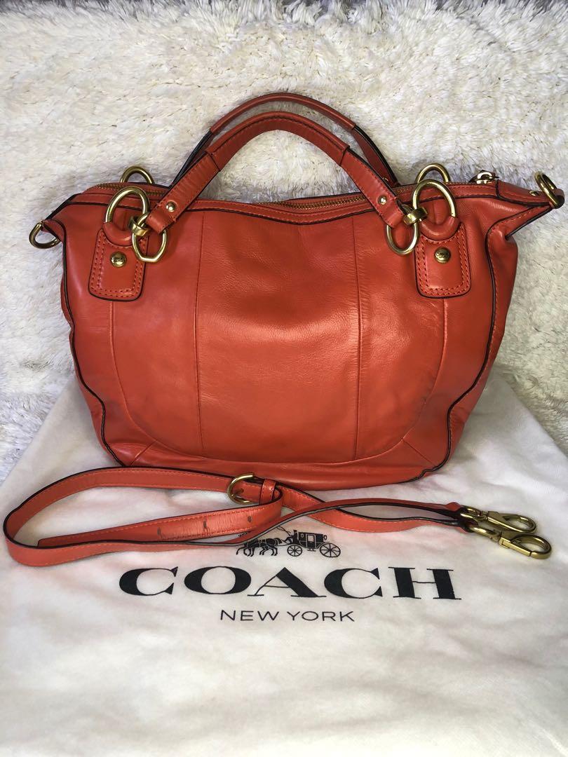 COACH 'soft Tabby' Shoulder Bag in Orange | Lyst