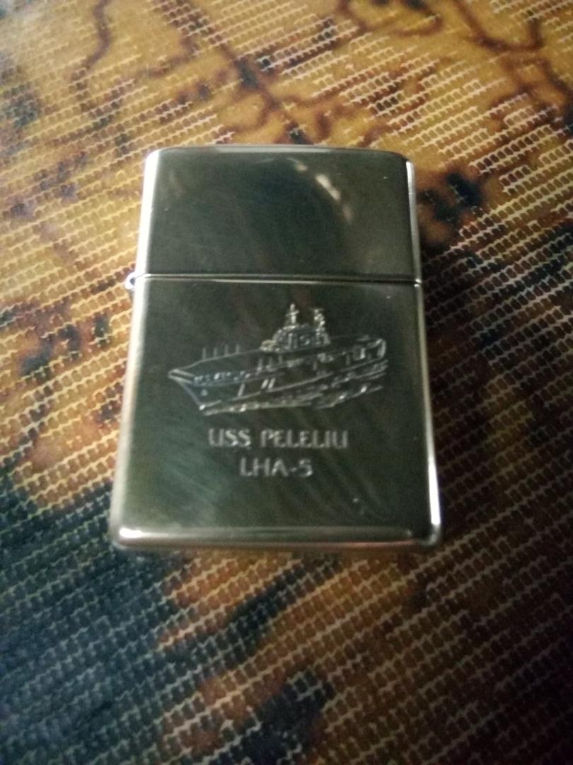 Collectibles Original Zippo Slim Brass Lighter (USS Peleliu / LHA 