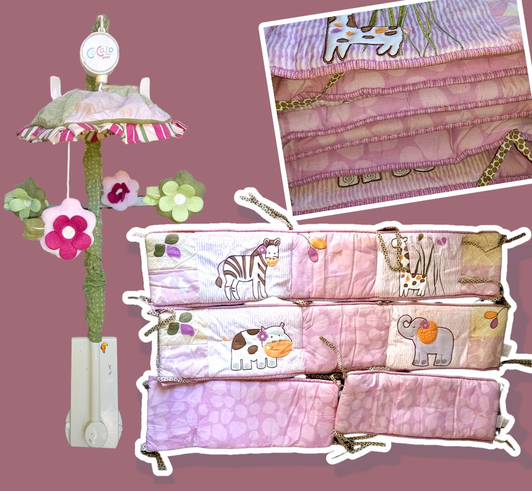 Crib bumper and mobile crib, Babies & Kids, Baby Nursery & Kids