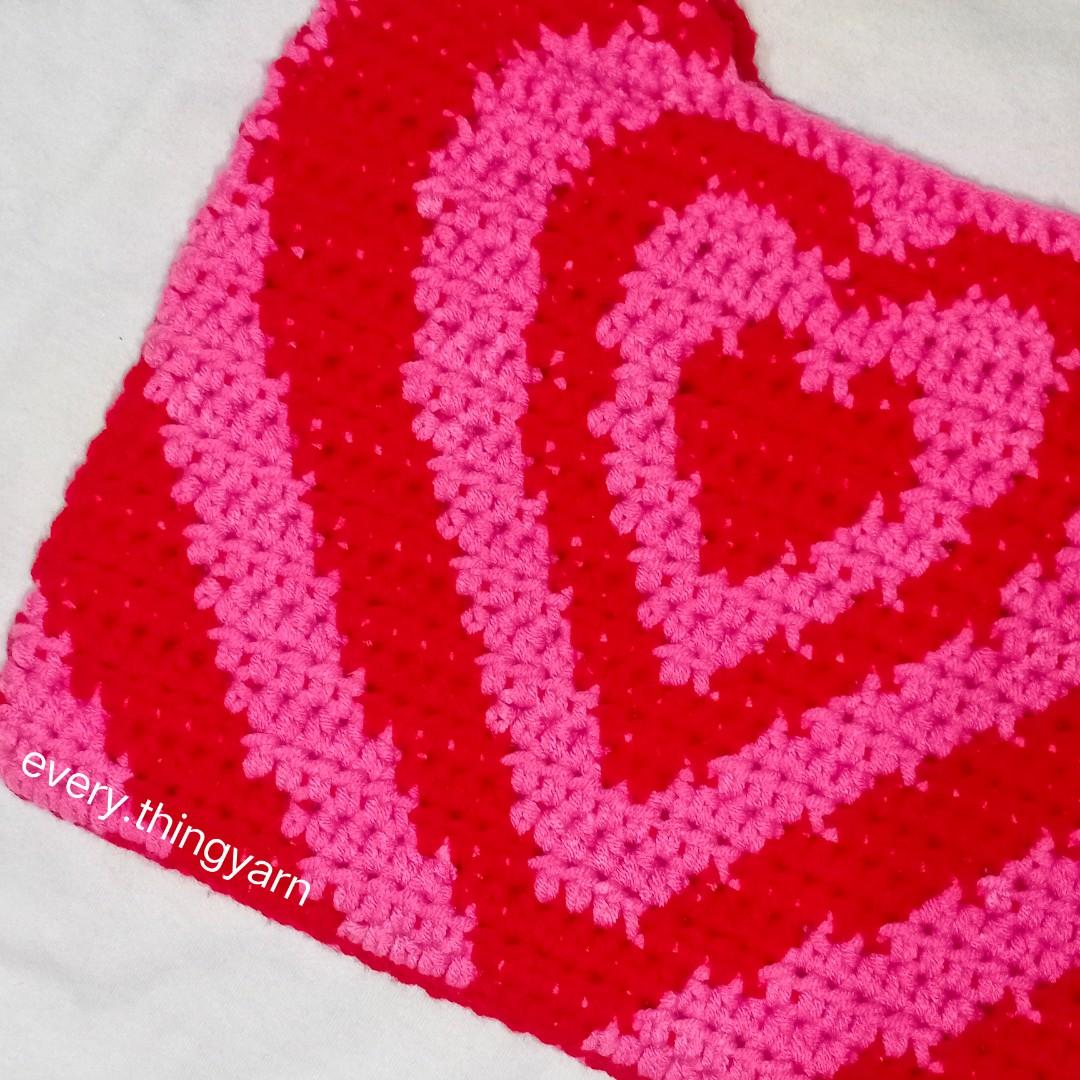 Powerpuff Heart Shoulder Bag: Crochet Pattern, PDF, Crochet