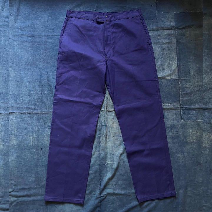 “Dead stock！50s 60s Adolphe Lafont cotton pants made in French 法國製藍染工作褲