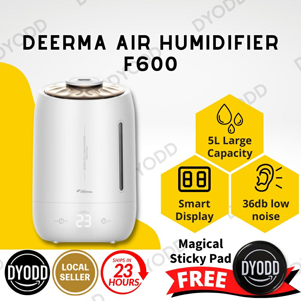 Deerma Air Humidifier F600 5L Mist Maker Timing With Intelligent Household  Touch Screen, TV & Home Appliances, Air Purifiers & Dehumidifiers on  Carousell