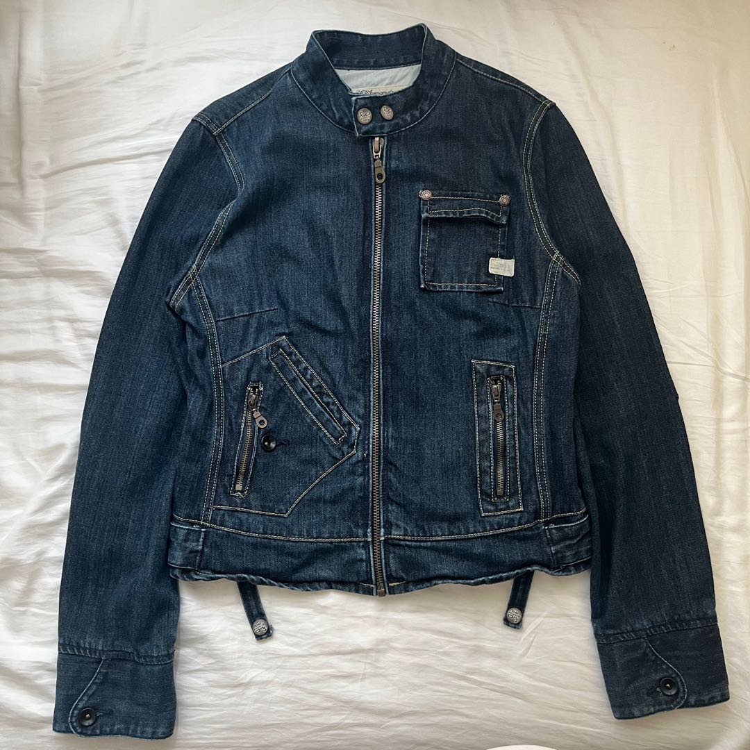 Denim Racer Jacket, Men's Fashion, Coats, Jackets and Outerwear on ...