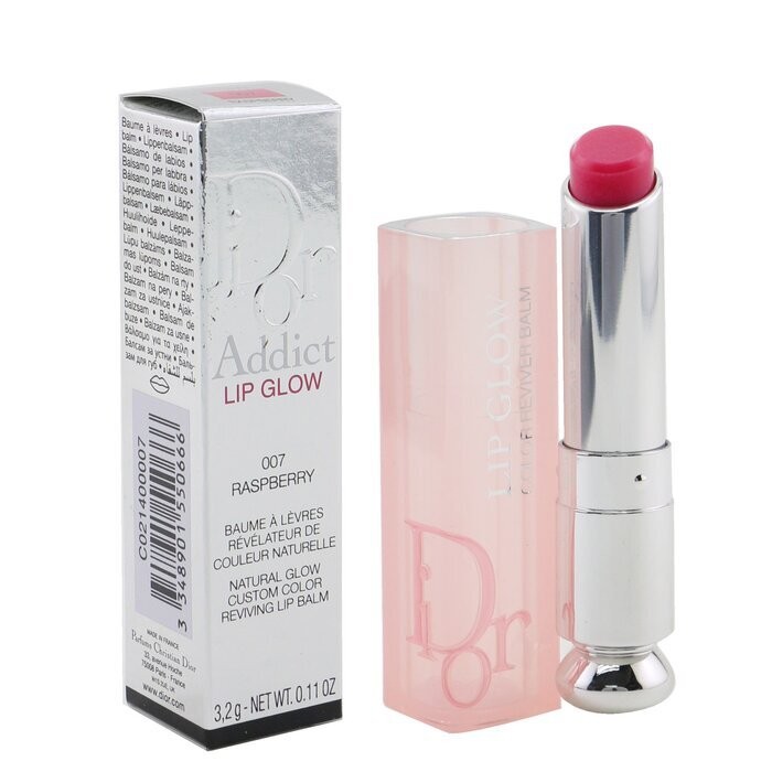 DIOR Addict Lip Glow Lip Balm 007 Raspberry, Beauty & Personal Care