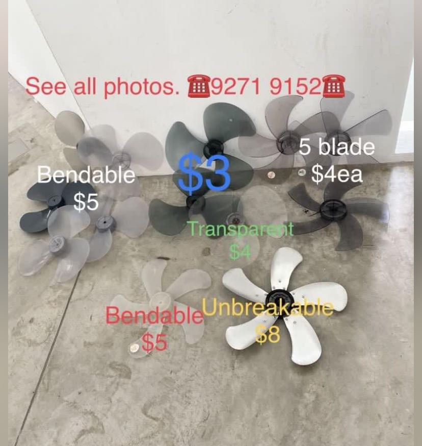 Fan blades 3 blades 5 blades metal blades plastic blades fan ring fan