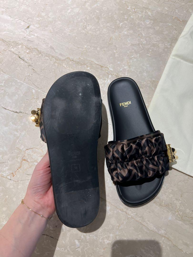 Fendi Satin Slides