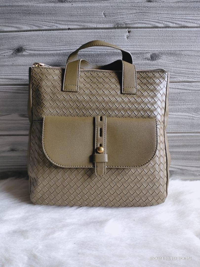 Fossil Hunter Backpack Green Moss Multi