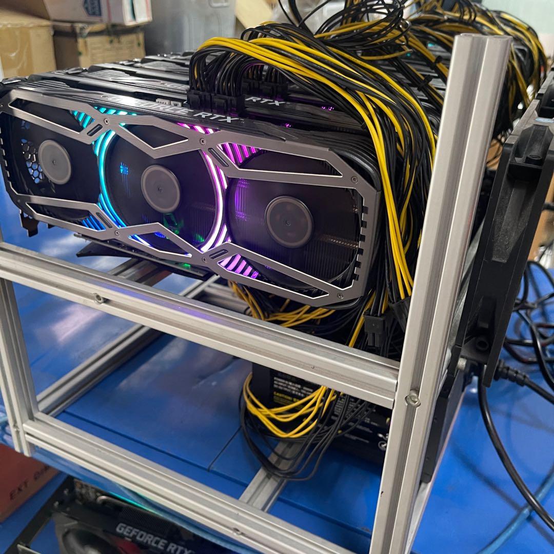 Rtx 4060 3080 Mining Rig Mining Rtx 3070 Kawpow Hashrate Ethereum - Main Image