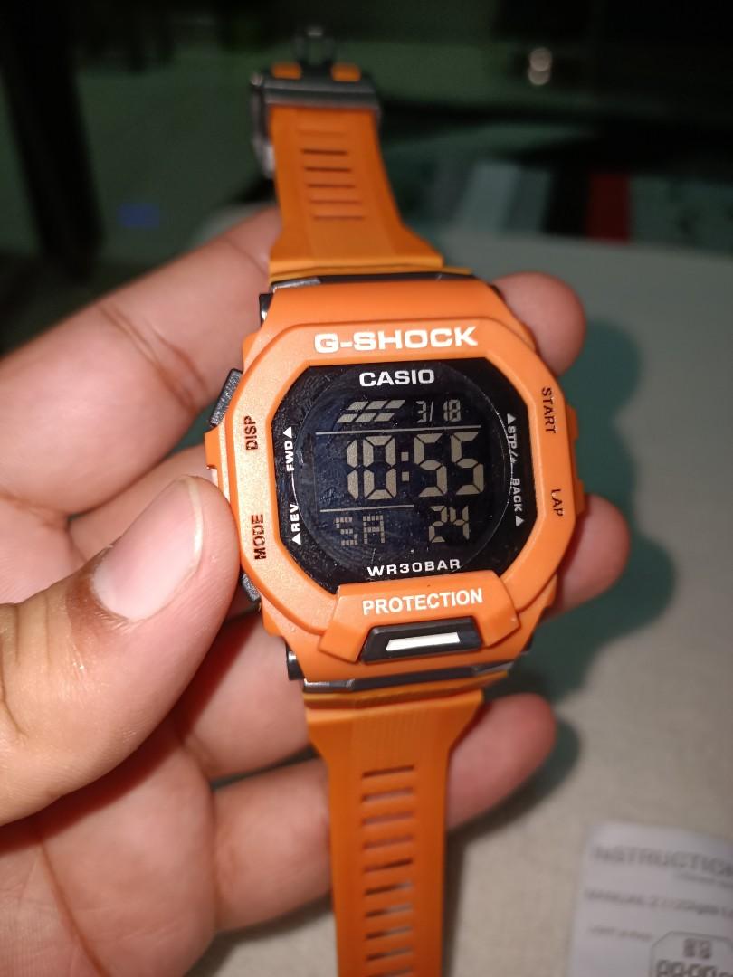 Gshock orange black deals
