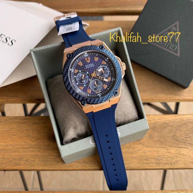 Guess Legacy Blue Dial Blue Silicone Men s Watch W1049G2 Men s