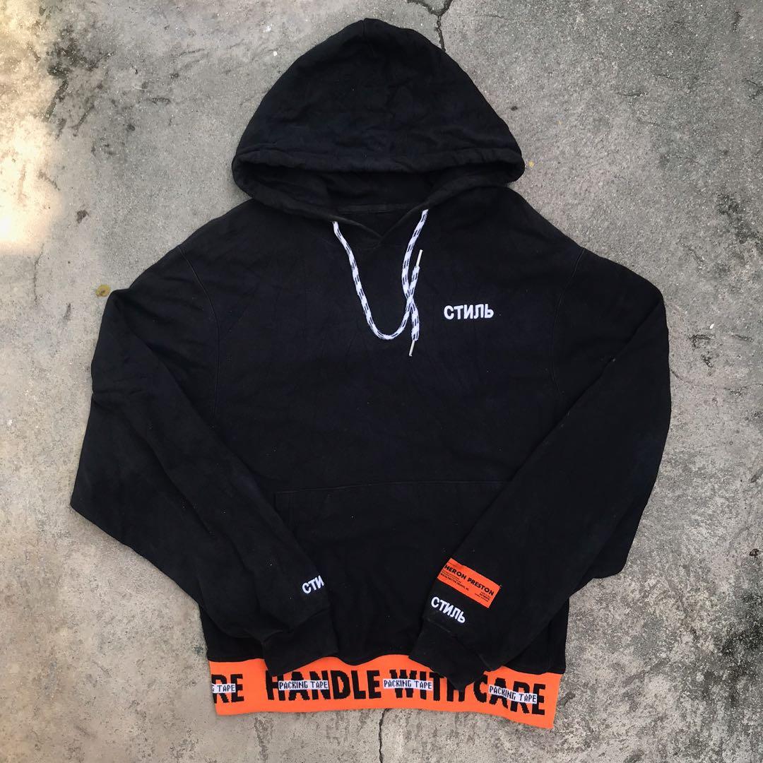 Heron preston handle with care hoodie outlet