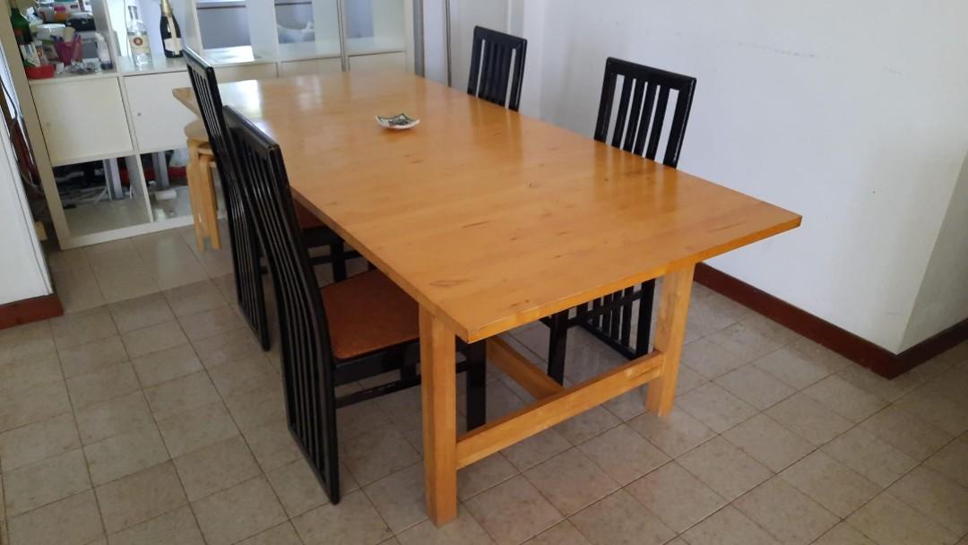 ikea large dining table (NORDEN extendible), Furniture & Home Living