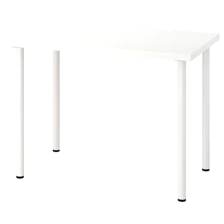 IKEA ADILS/LINNMON Table, 100x60 cm, White/Black 