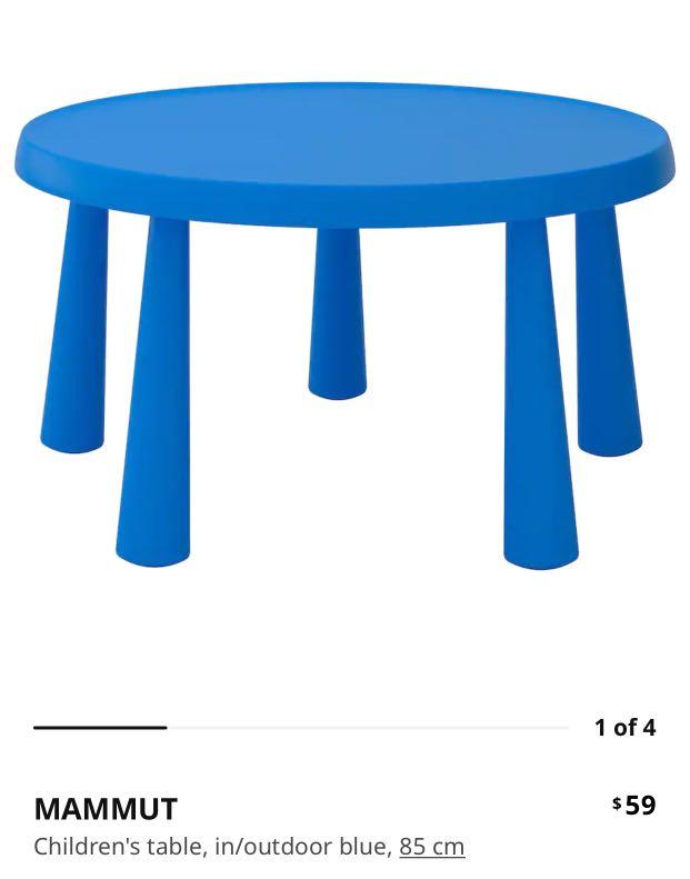 Ikea Mammut Table blue and green, Furniture & Home Living, Furniture
