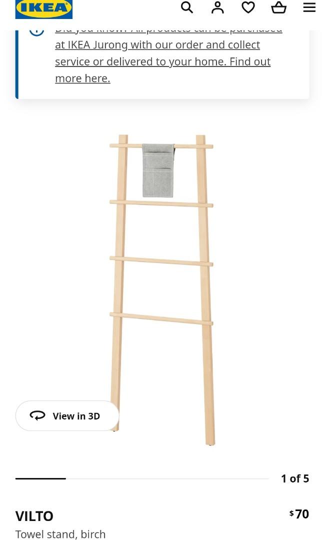 IKEA Vilto Towel Stand, Furniture & Home Living, Furniture, Shelves, & Racks on Carousell