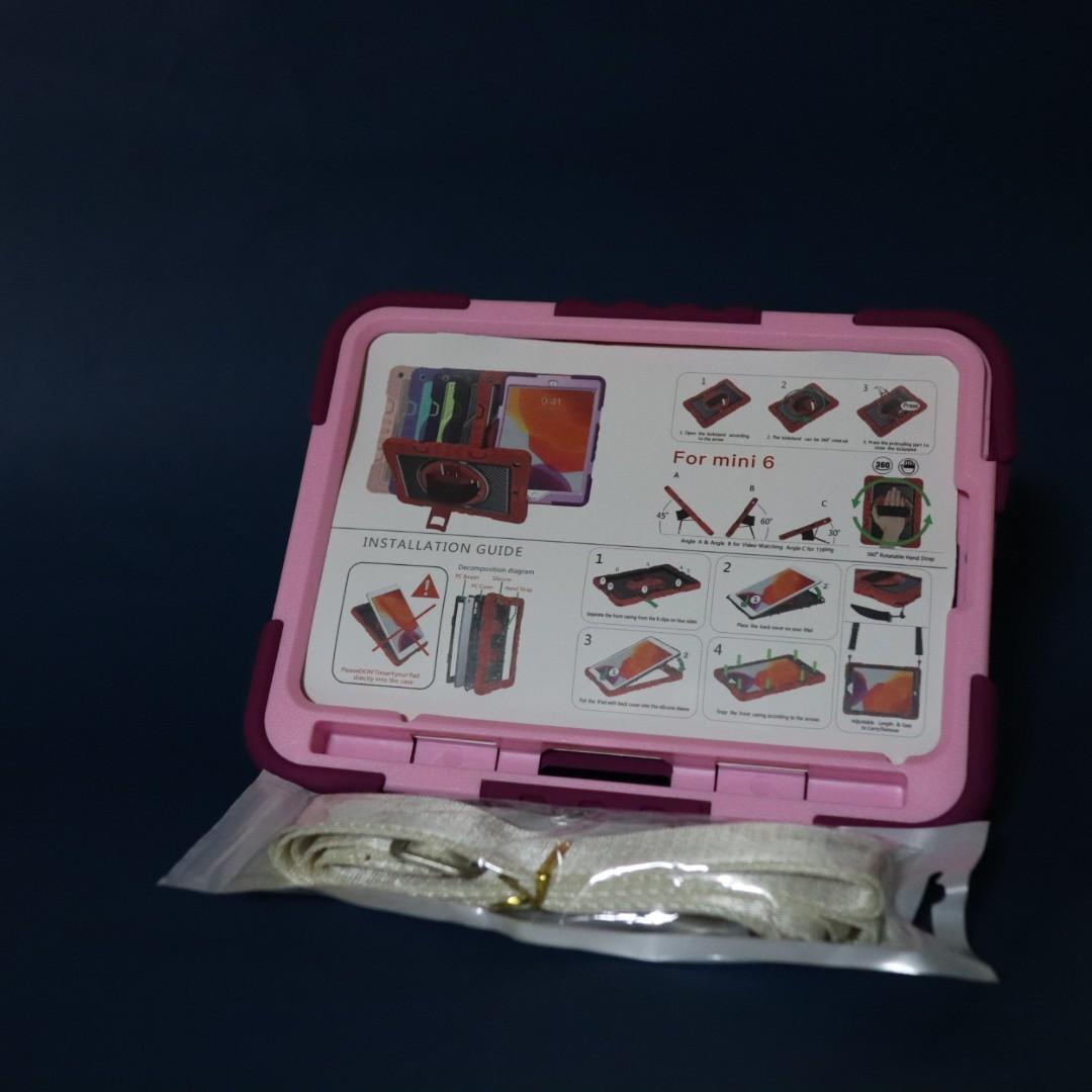 Ipad Mini 6 Case (Category: iPad) located in Quezon City. Submitted by joyluckcloset (Listing ID 1174521582, Image 3). Description: Selling my iPad Mini 6 Case • Great find. Tagal ko hinintay sa Lazada nito. With Apple Pencil slot (Nag-chacharge). • Brand new. Tried on if it fits lang. • Used another case. • No issue. With built-in hand band and stand at the back (see photos) • Actual photos posted. Reason for Selling: Decluttering. Impulse buy. 