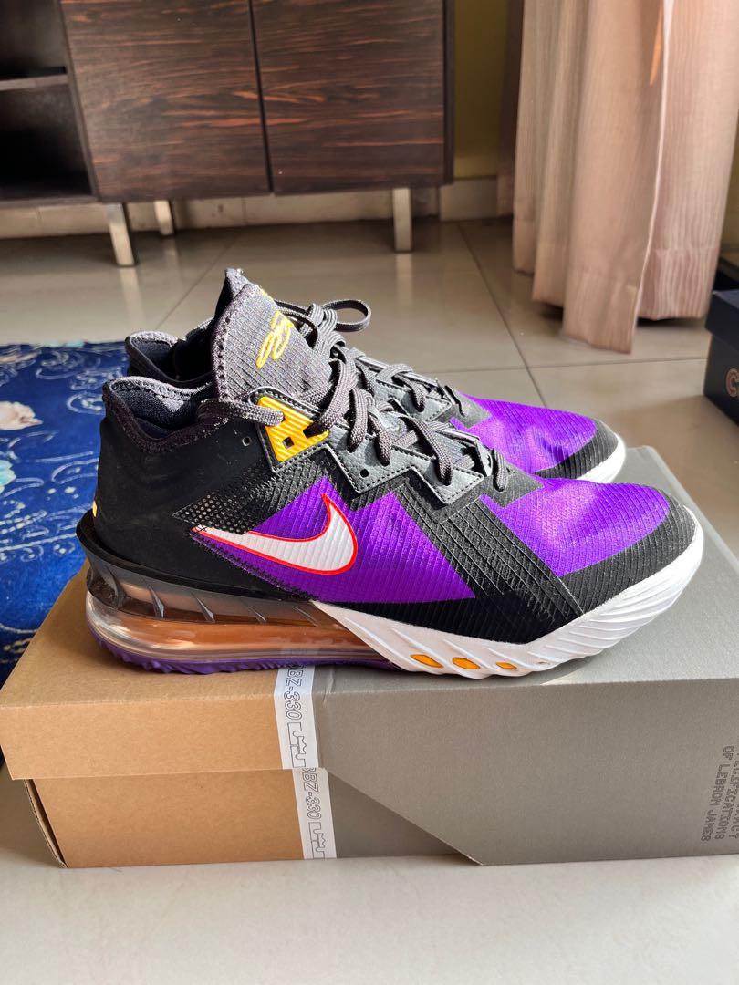 Lebron 18 purple and online orange