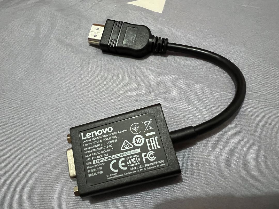 Lenovo HDMI to VGA Monitor Adapter, Computers & Tech, Parts