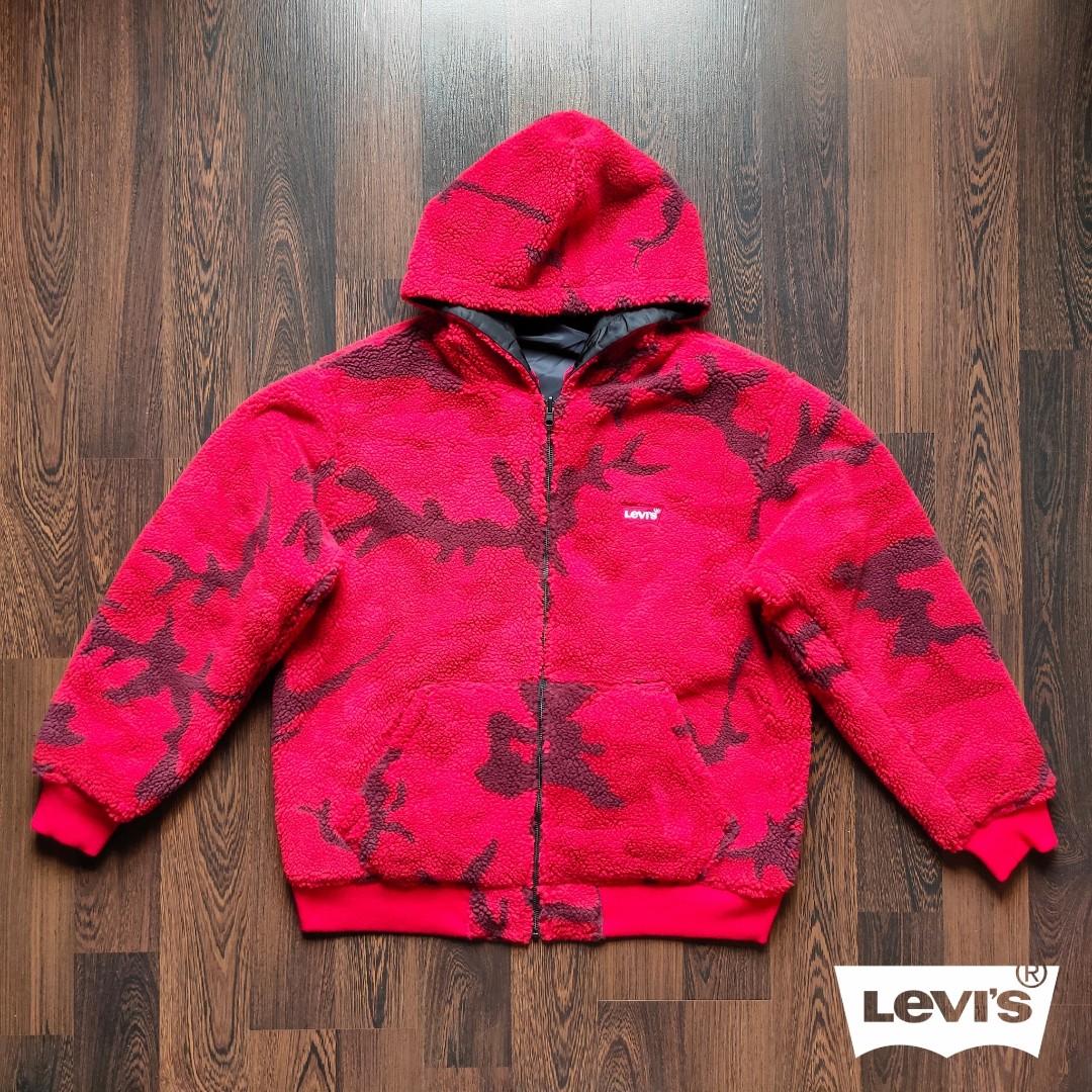 LEVI S STRAUSS ORIGINAL RED CAMO Reversible Heavy Bomber Jacket Women s Fashion Coats Jackets and Outerwear on Carousell