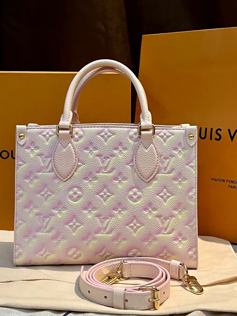 Louis Vuitton LV Onthego PM Stardust pink leather ref.552869