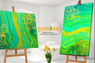 LUNTIAN ABSTRACT PAINTING HOME DECOR w/ Certificate of Authenticity