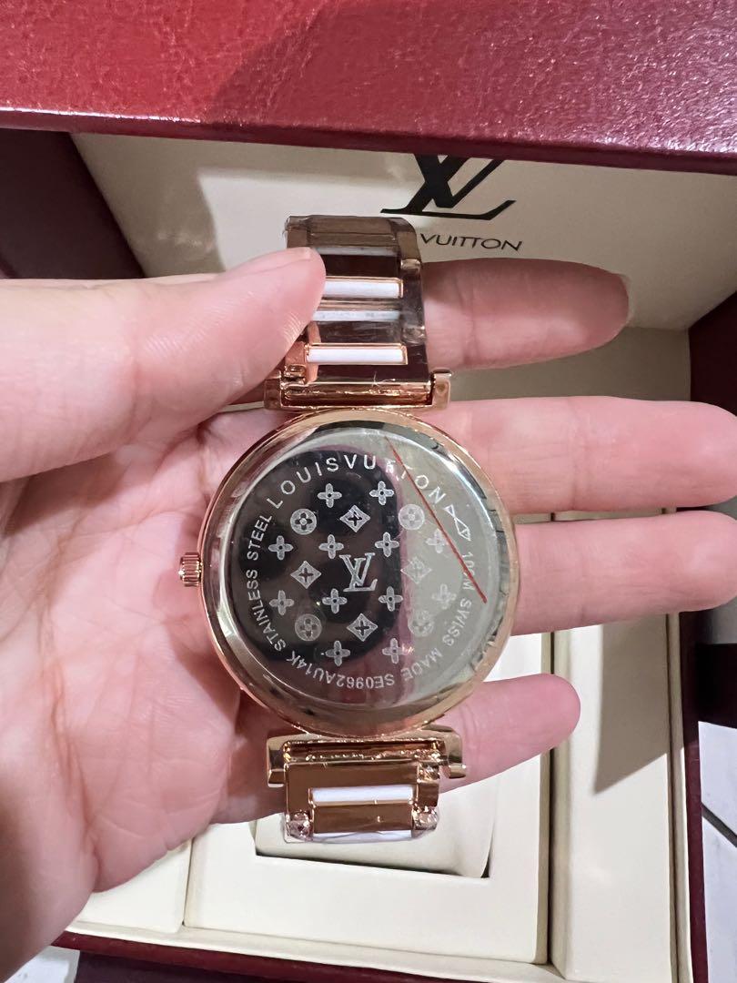 Louis Vuitton Leather strap Beautiful First copy replica Womens Watch 5   Branded Replica 1st copy watches  Replicawatchvilla