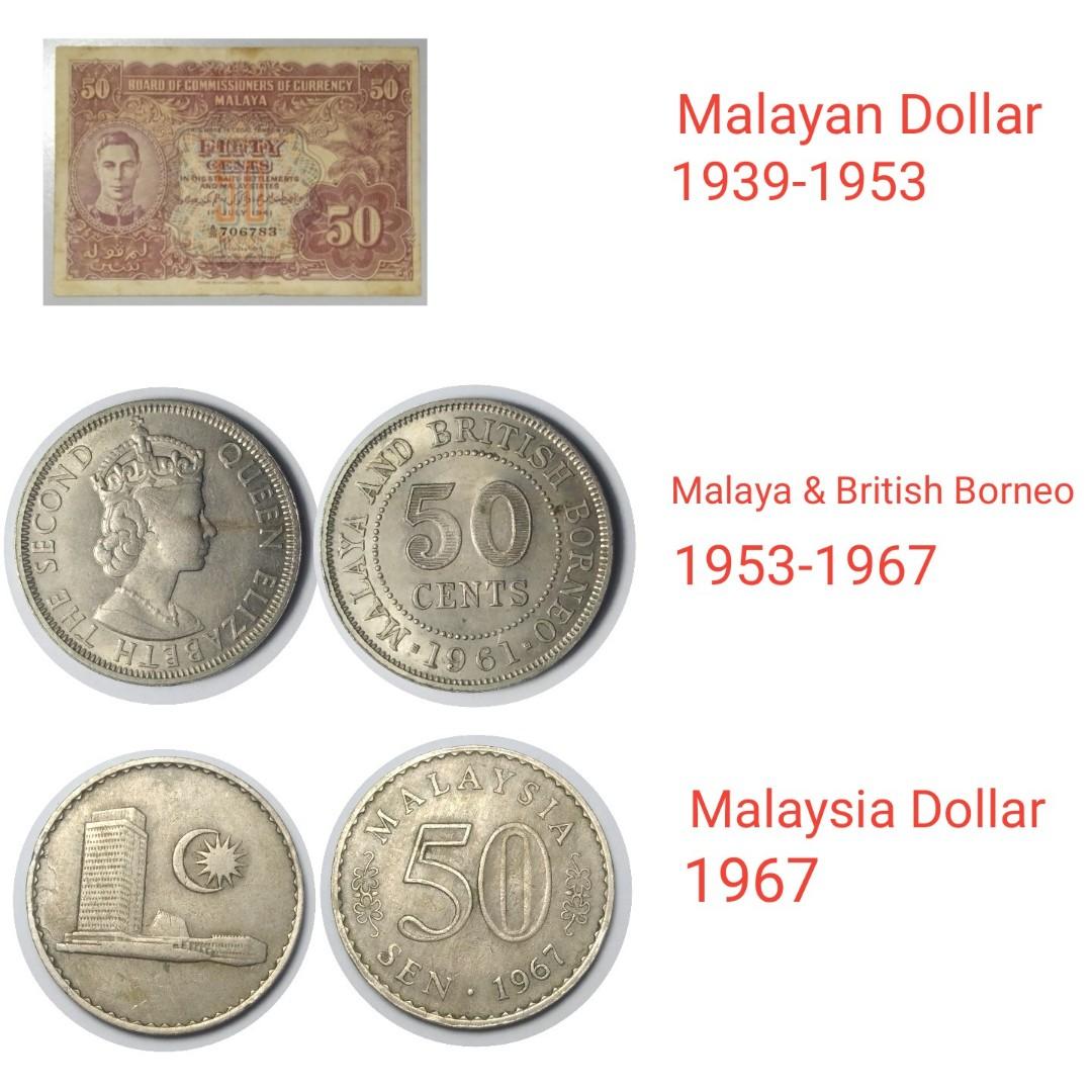 Malaya And British Borneo 50 Cents Coin 1961 with security edge