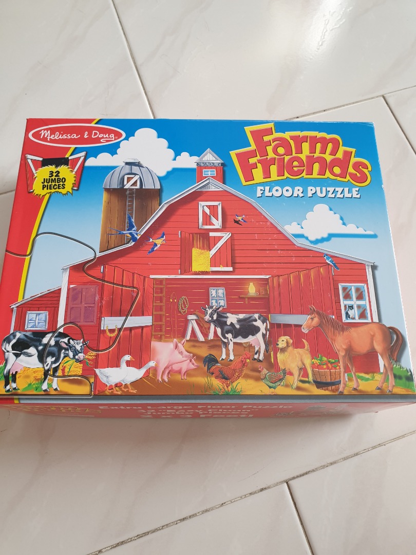 Melissa and doug farm friends hot sale floor puzzle