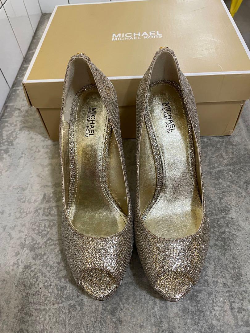 Michael kors cheap glitter heels