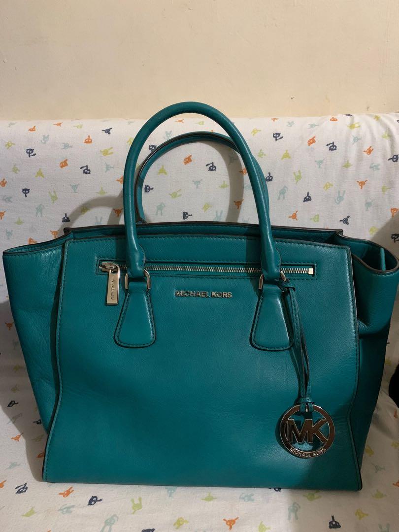 MICHAEL KORS Sophie Aqua, Luxury, Bags & Wallets on Carousell