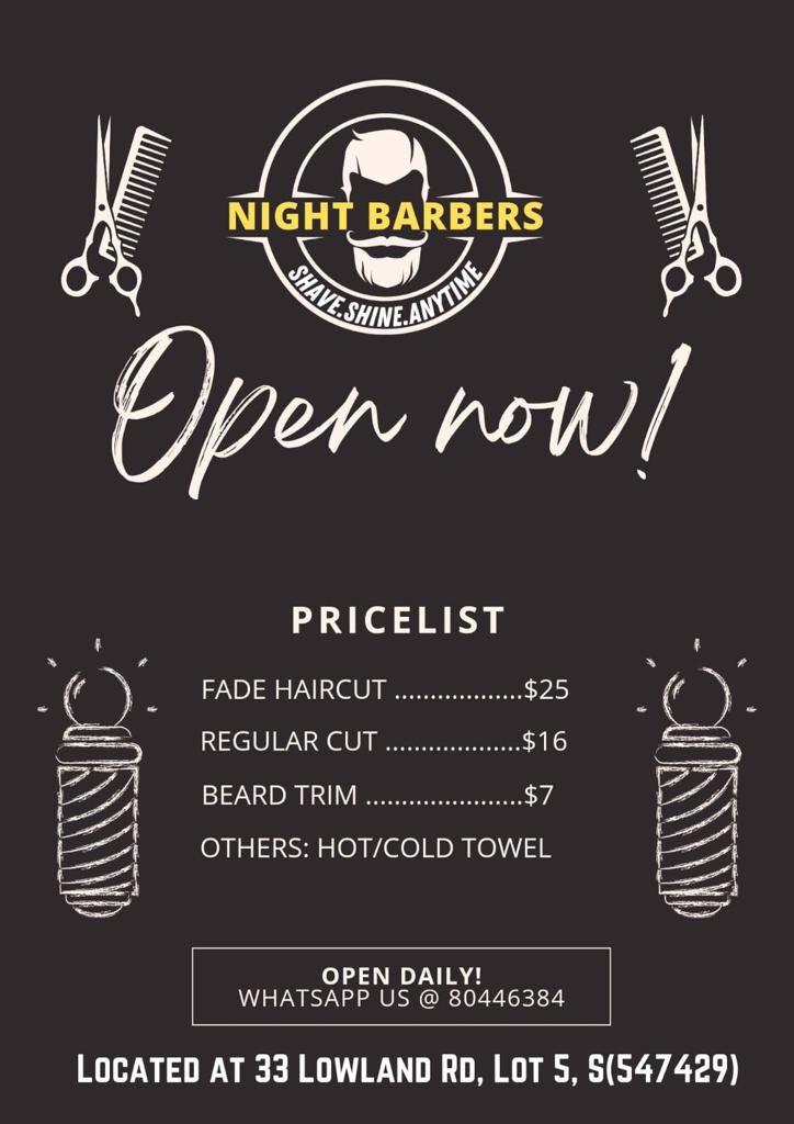 Night Barbers Open Till Late!, Beauty & Personal Care, Hair on Carousell