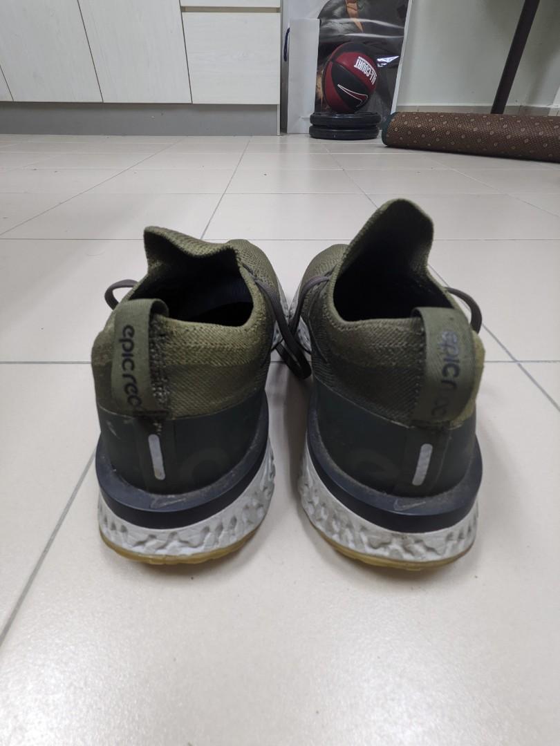 Nike epic react olive green on sale