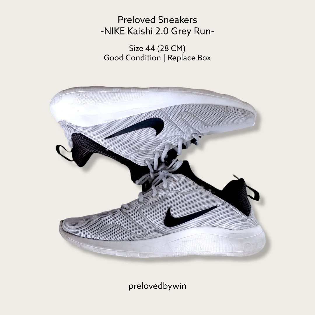 Nike Kaishi 2.0 Grey Run, Fesyen Pria, Sepatu , Sneakers di Carousell