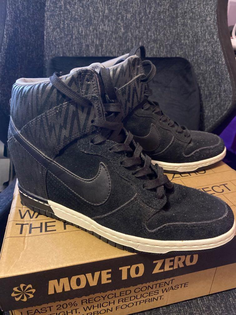 Nike sky hi black suede store