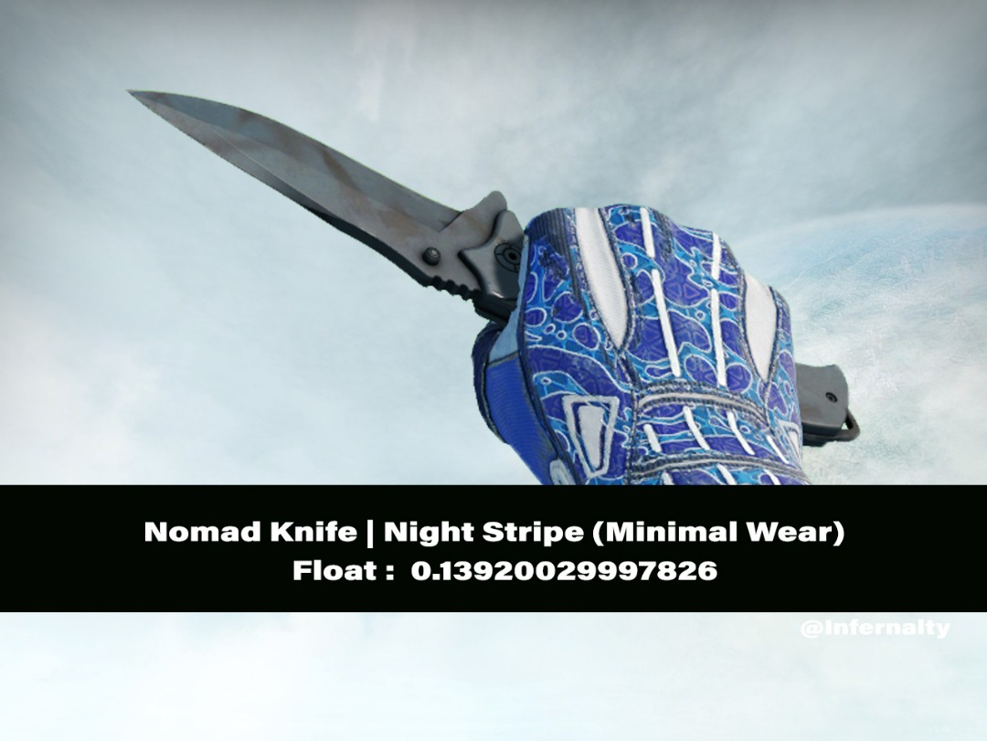 Nomad Knife Night Stripe MW CSGO SKINS KNIVES, Video Gaming, Gaming