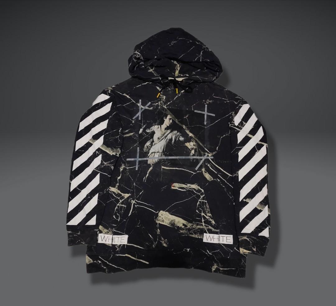Offwhite marble hoodie Rare real OG Men s Fashion Coats