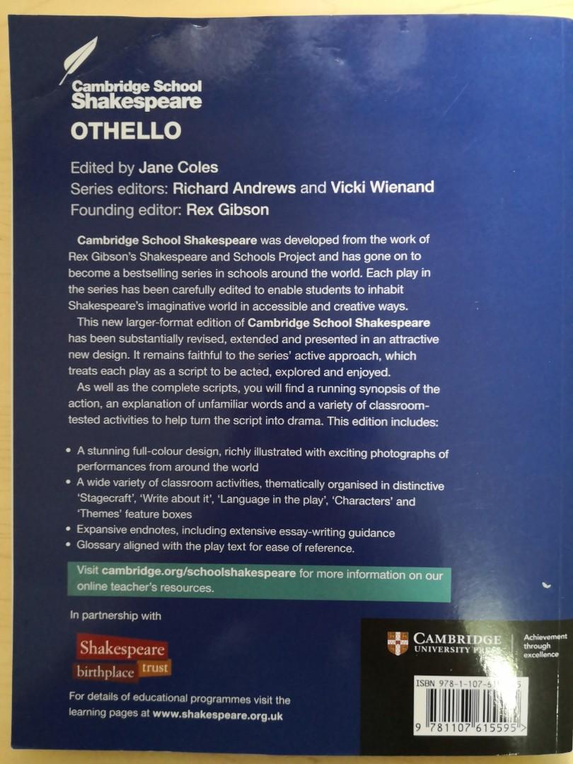 Othello - Cambridge School Shakespeare. IB textbook., Hobbies & Toys ...